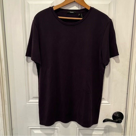 Theory Men’s Short Sleeve T-shirt, Size Medium, Purple, Modal Blend, Classic - Picture 1 of 5